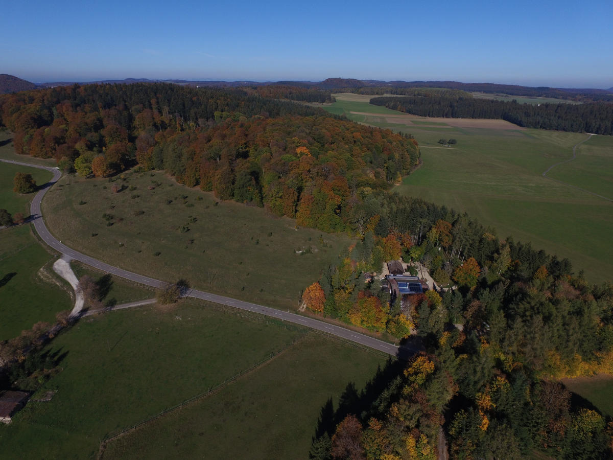Luftaufnahme vom Berghaus Degerfeld